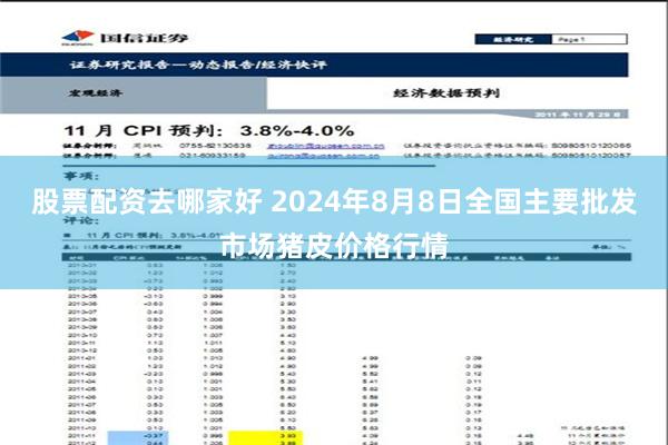 股票配资去哪家好 2024年8月8日全国主要批发市场猪皮价格行情