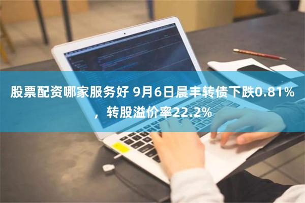 股票配资哪家服务好 9月6日晨丰转债下跌0.81%，转股溢价率22.2%