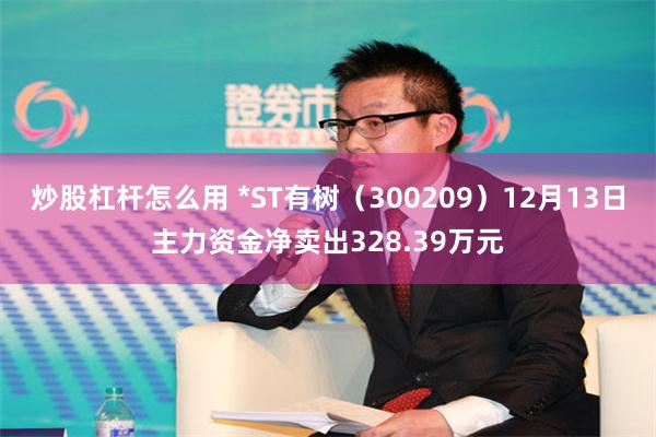 炒股杠杆怎么用 *ST有树（300209）12月13日主力资金净卖出328.39万元