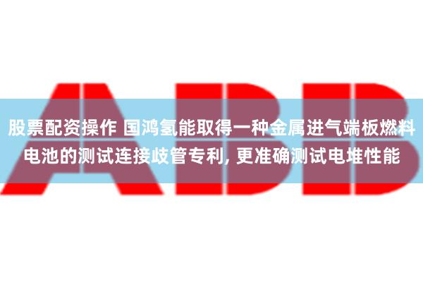 股票配资操作 国鸿氢能取得一种金属进气端板燃料电池的测试连接歧管专利, 更准确测试电堆性能