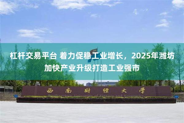 杠杆交易平台 着力促稳工业增长，2025年潍坊加快产业升级打造工业强市